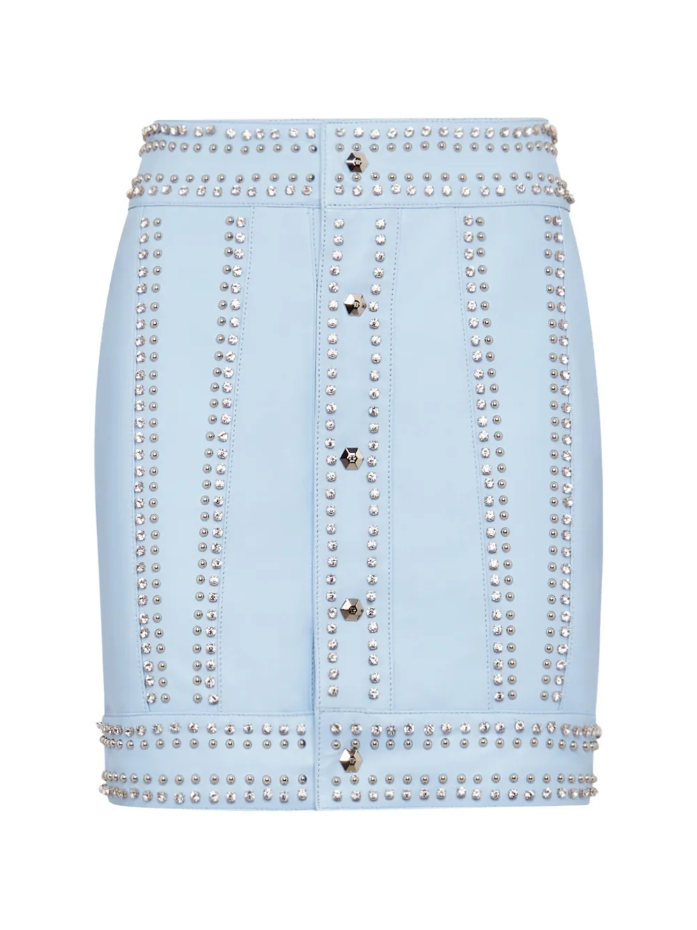 Philipp Plein studded mini skirt - Blu