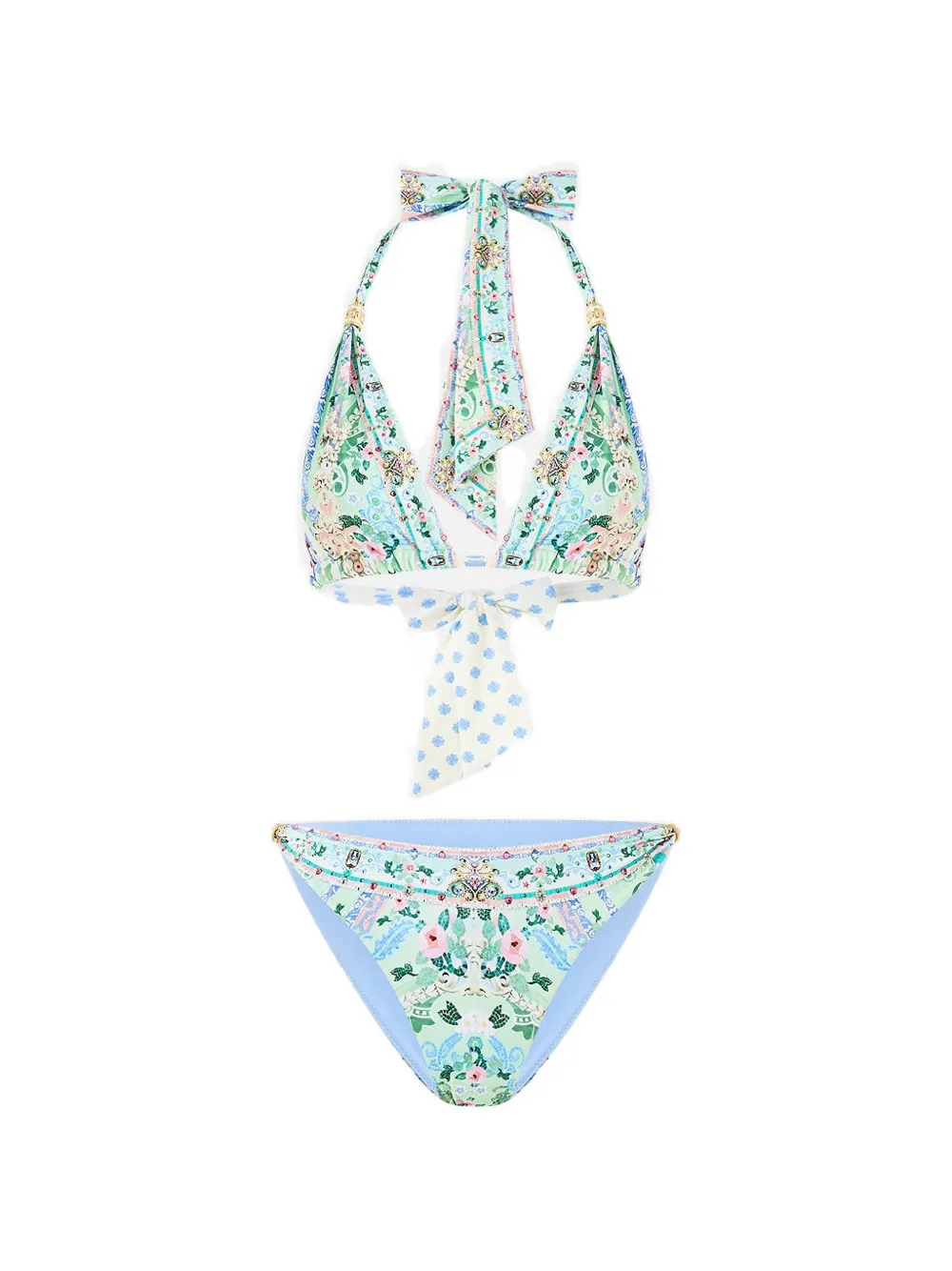 Camilla printed bikini - Blu