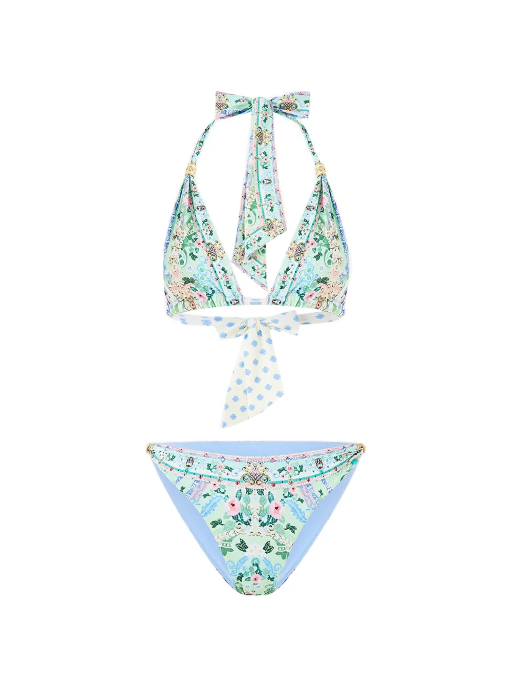 Camilla printed bikini - Blu