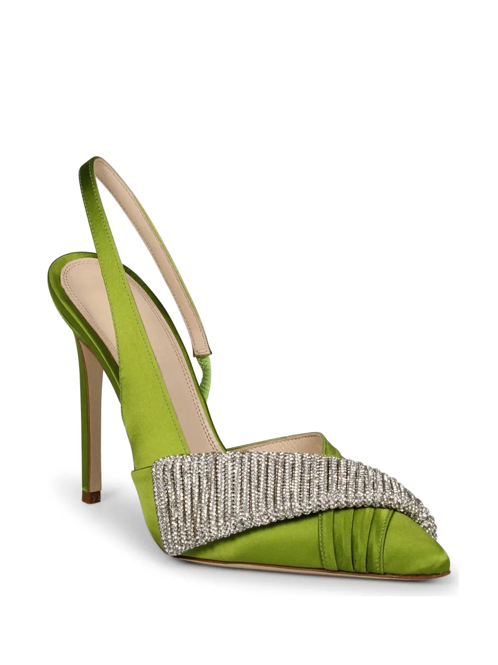  Hibourama Embellished Slingback Pumps - Green 