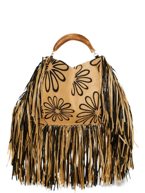 FARM Rio fringed raffia mini bag