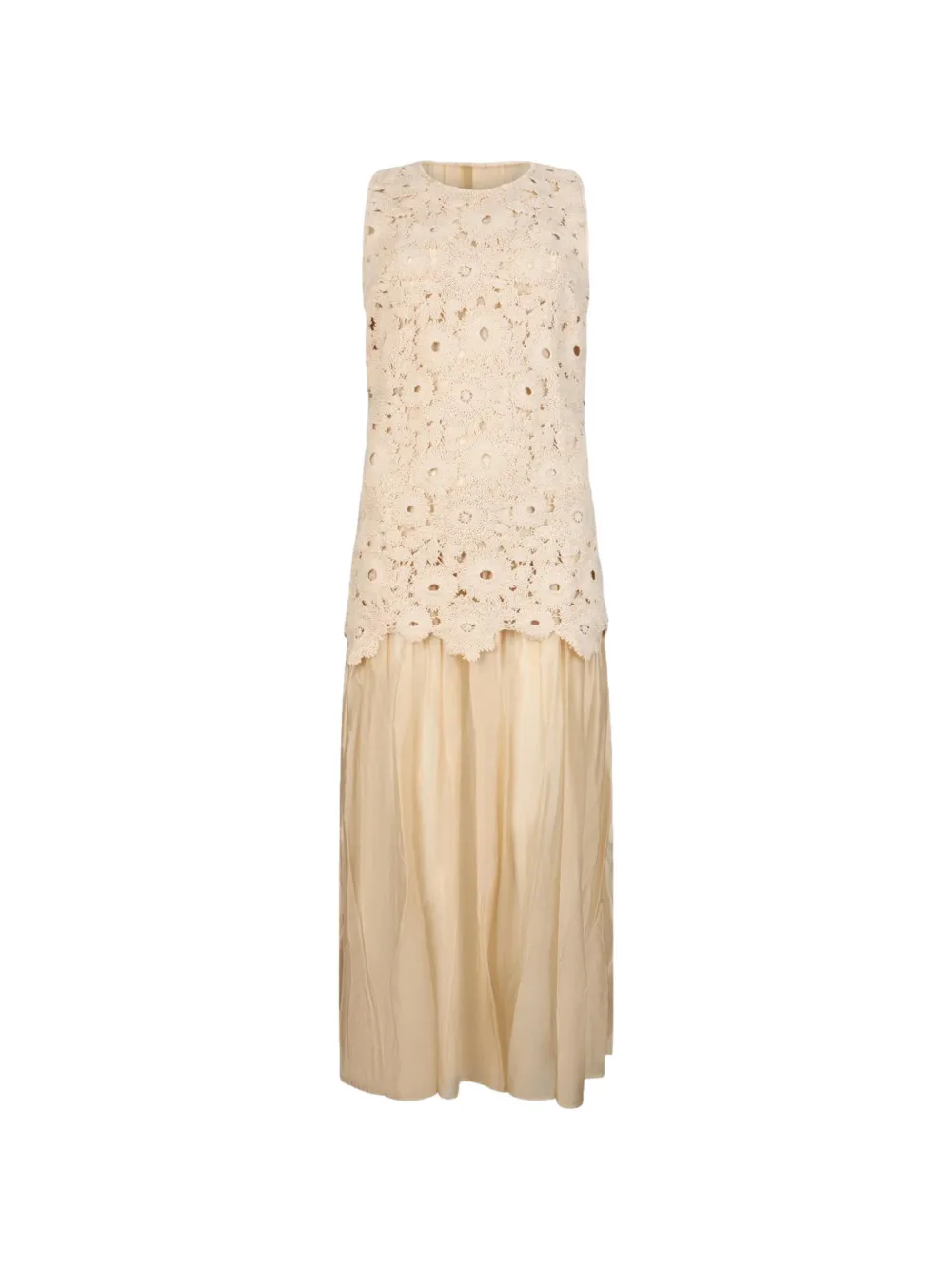 LIU JO macramé midi dress - Toni neutri