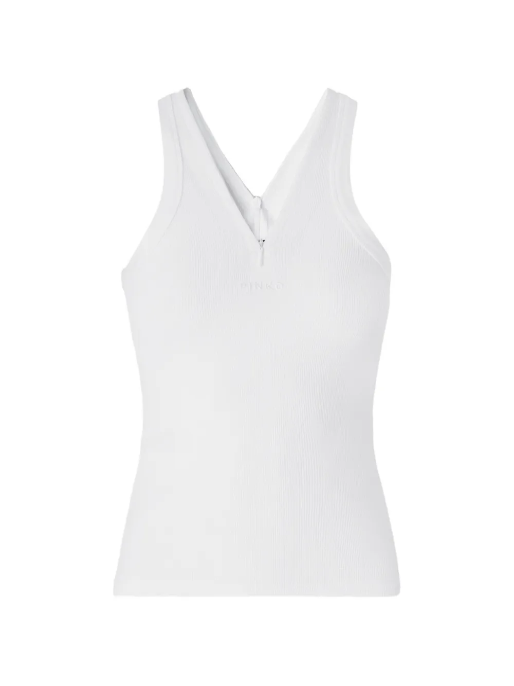 PINKO V-neck ribbed top - Bianco