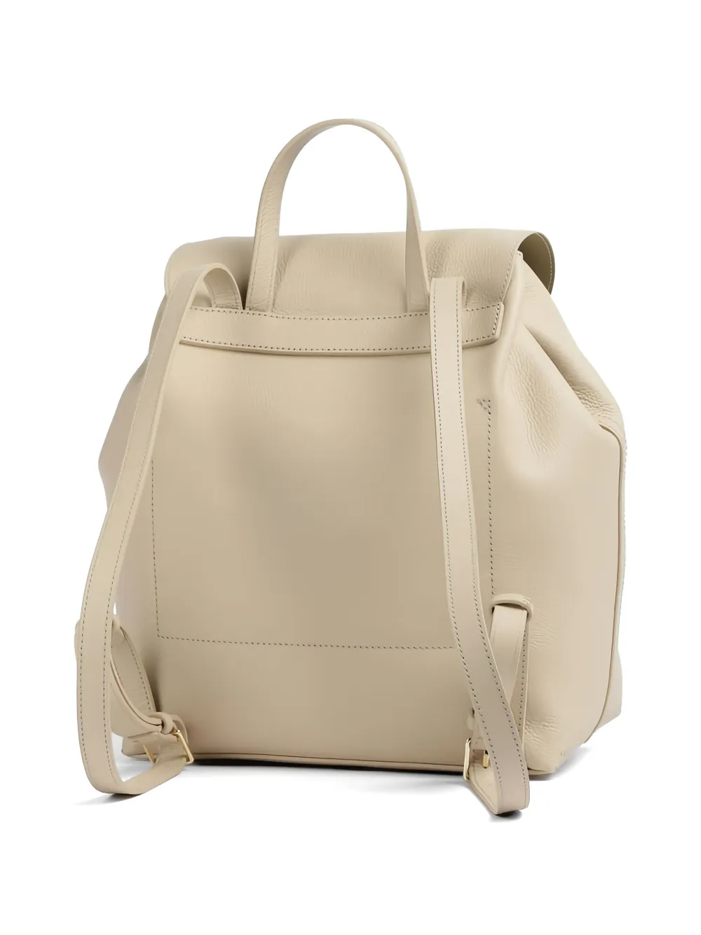  Coccinelle Drawstring Flap Leather Shoulder Bag - Neutrals 