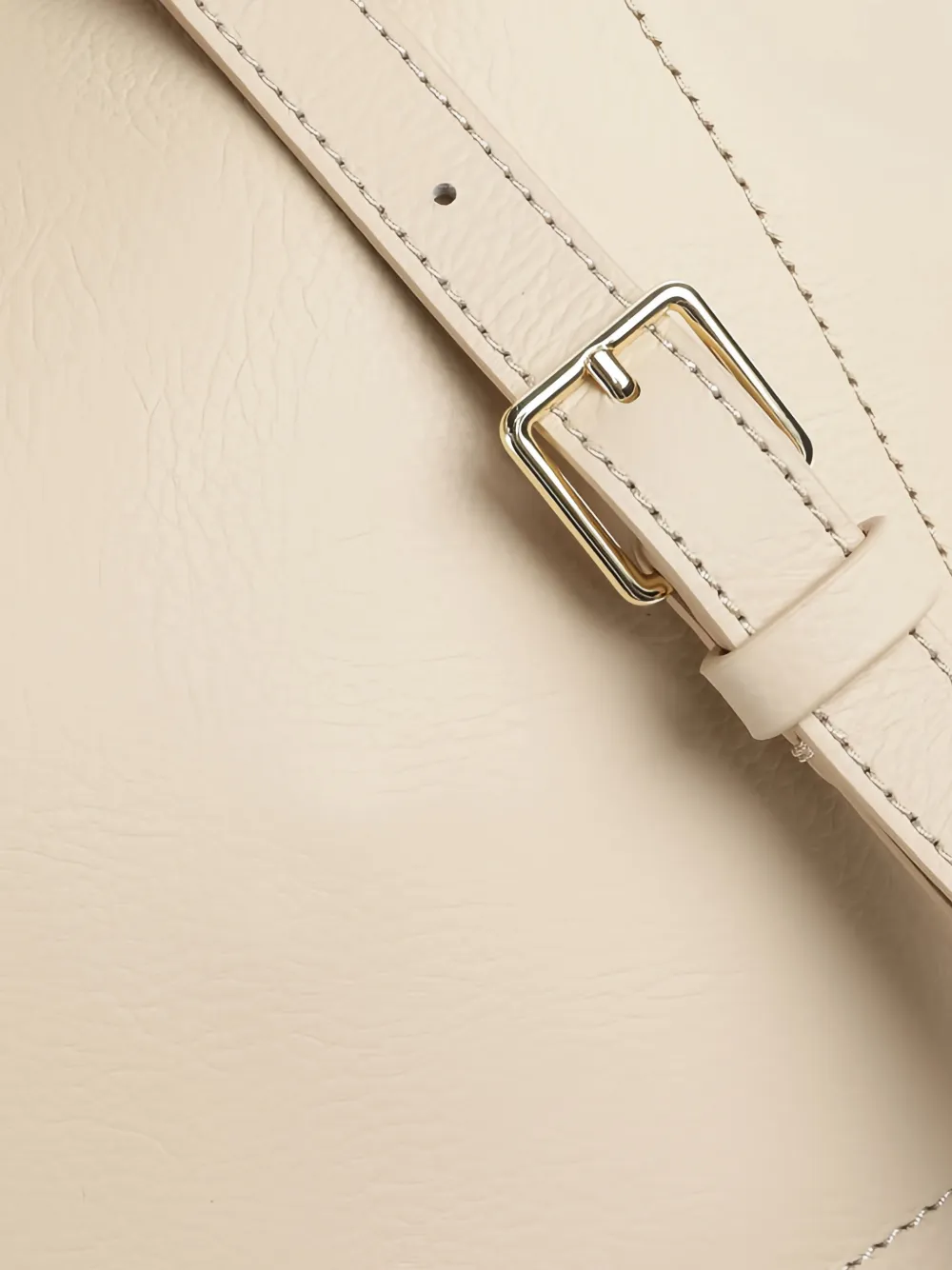  Coccinelle Drawstring Flap Leather Shoulder Bag - Neutrals 