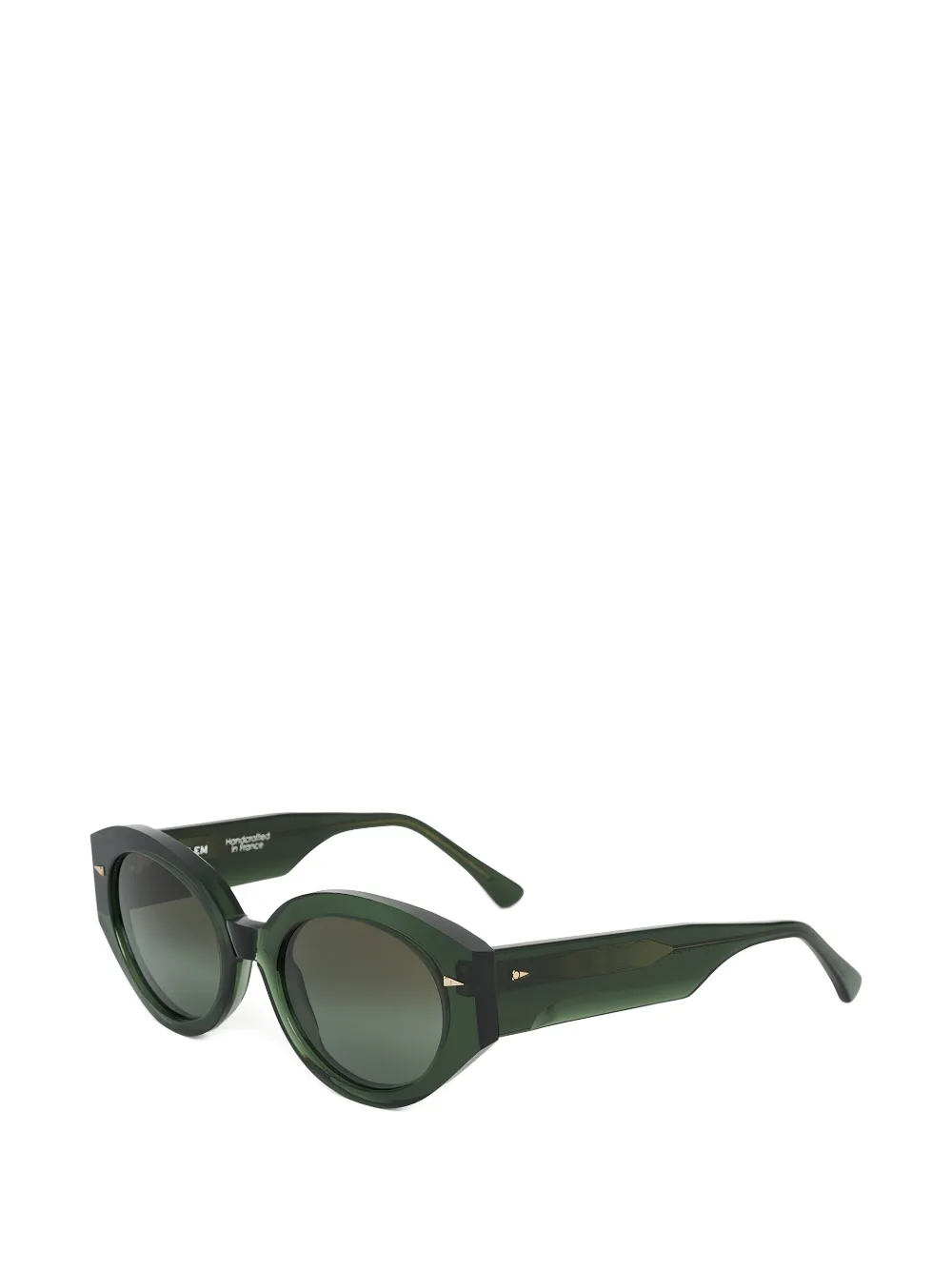 Ahlem Art Deco zonnebril met rond montuur Groen
