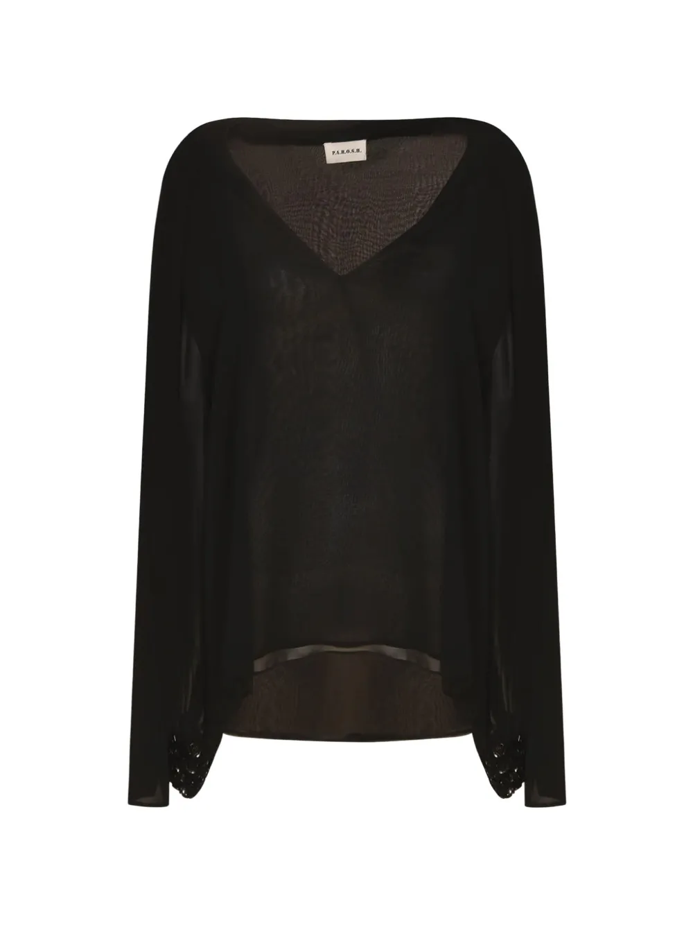 Parah V-neck top - Nero