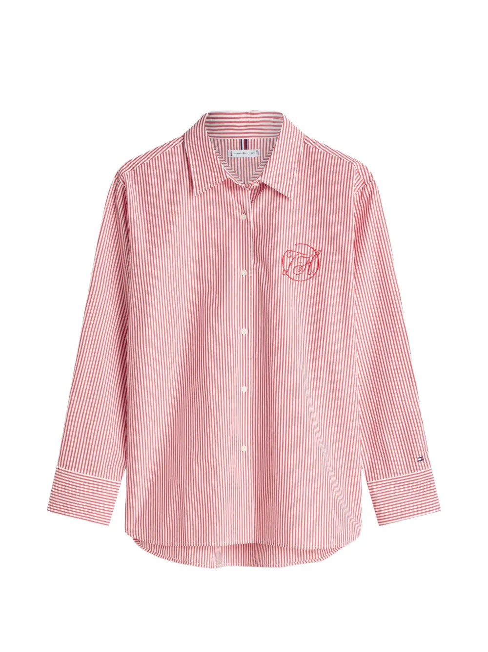 Tommy Hilfiger striped embroidered shirt - Rot