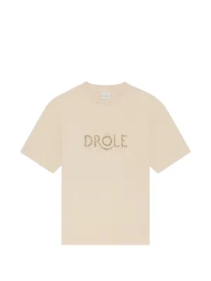 AMI Paris Ami De Coeur zigzag-embroidered T-shirt | Neutrals