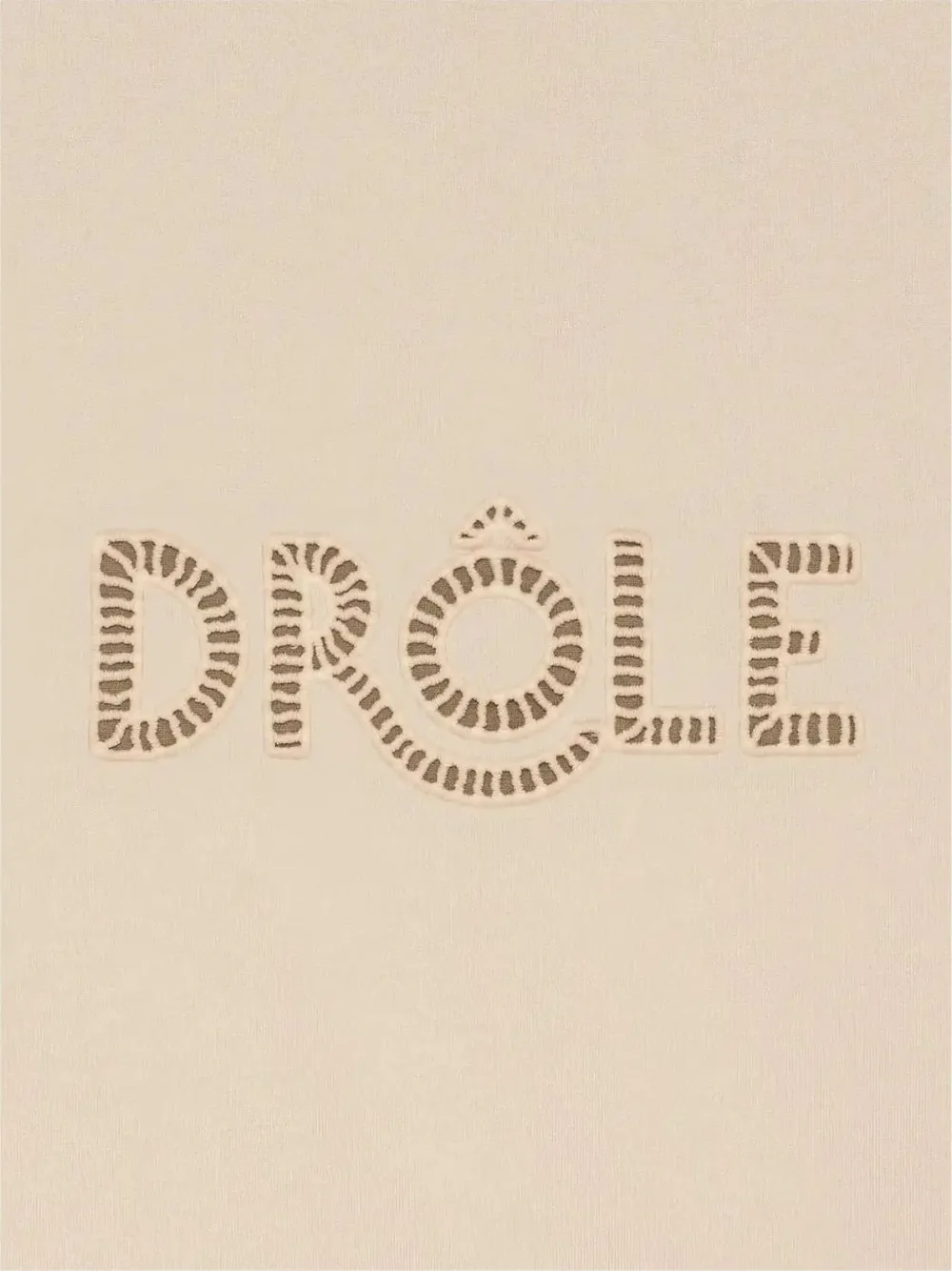 Drôle De Monsieur T-shirt met logo Beige