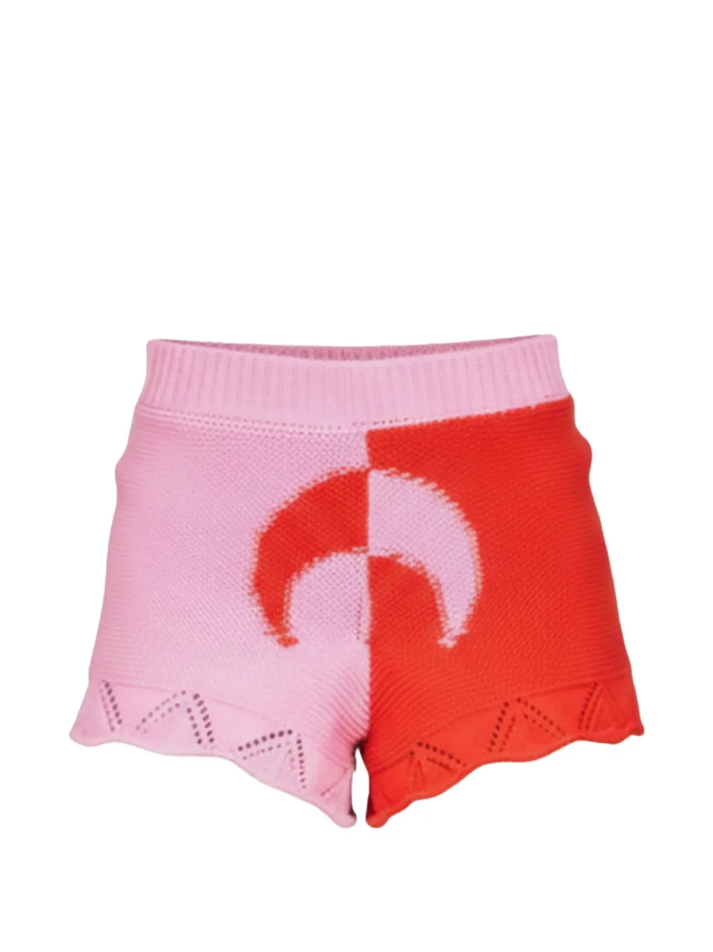 Marine Serre crochet knit shorts - Rosa