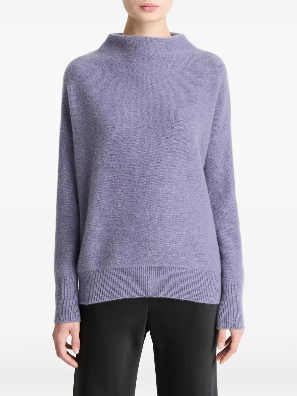 Vince funnel-neck pullover - Viola