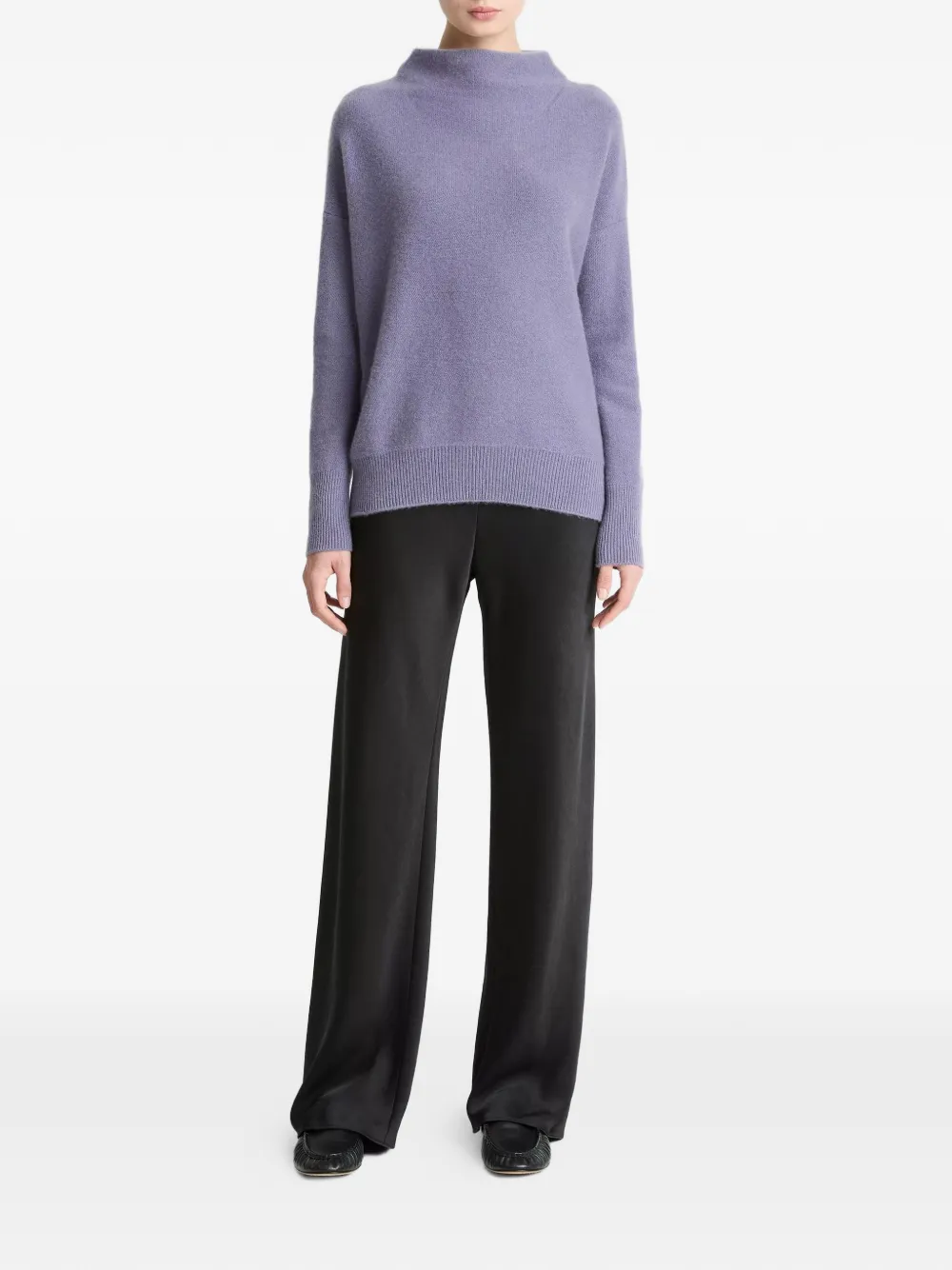  Vince Funnel-neck Pullover - Purple 