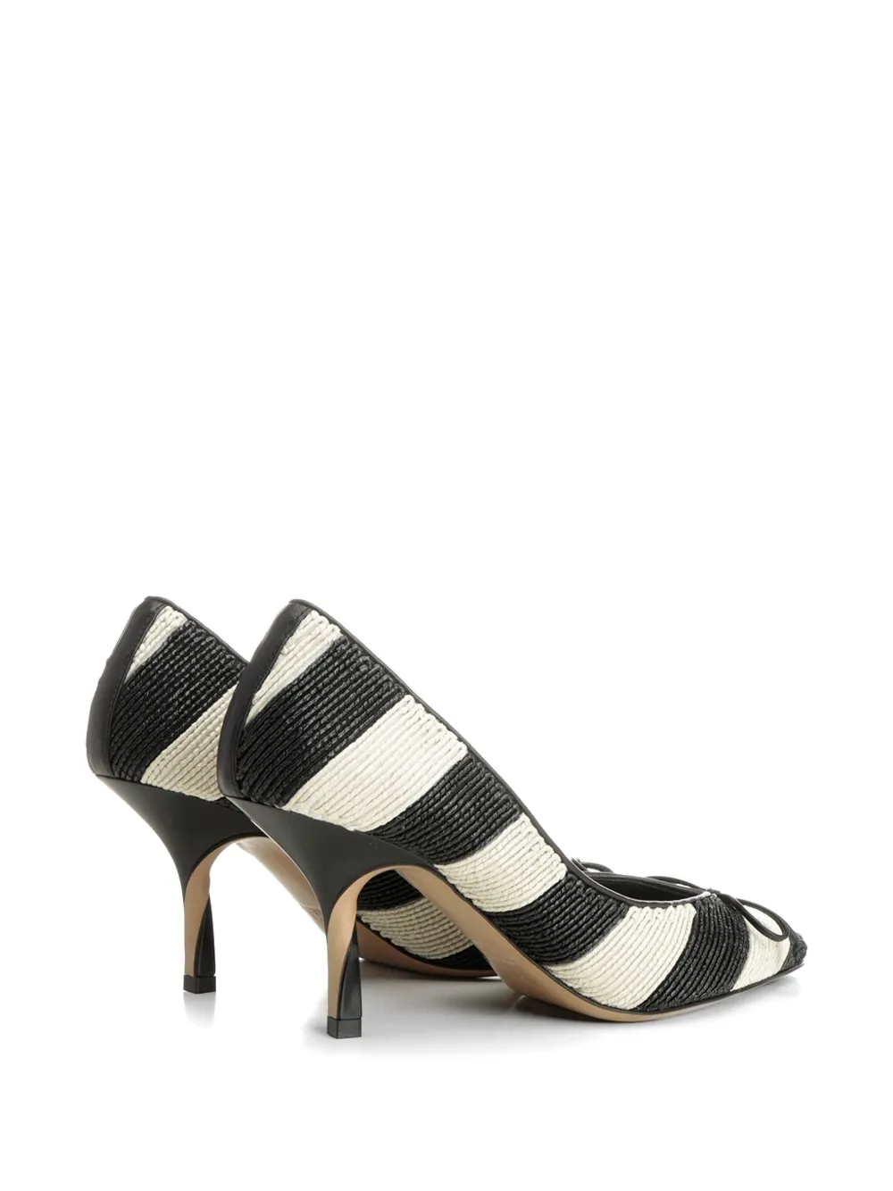 Jacquemus Tourni striped pumps Zwart
