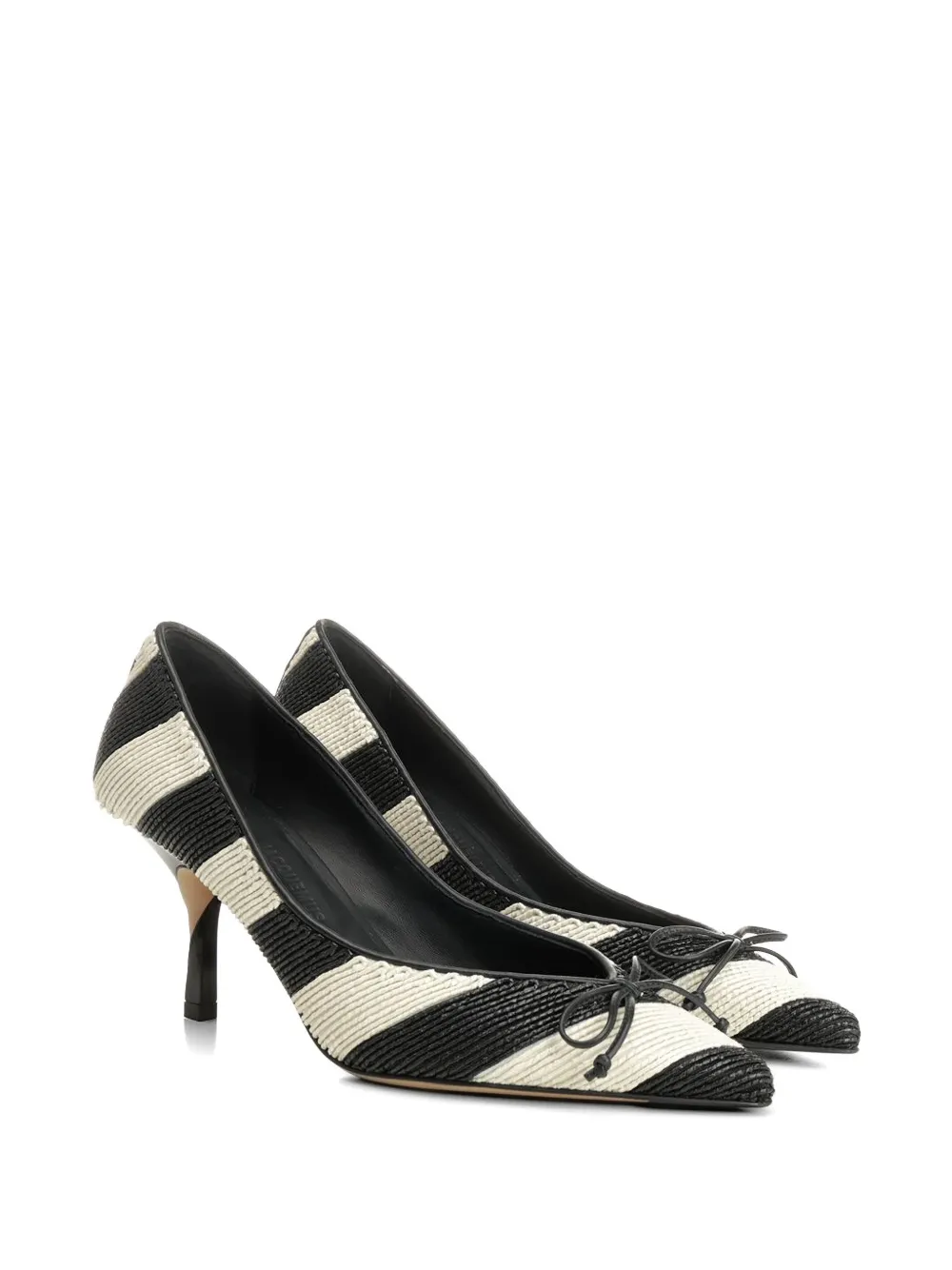 Jacquemus Tourni striped pumps Zwart