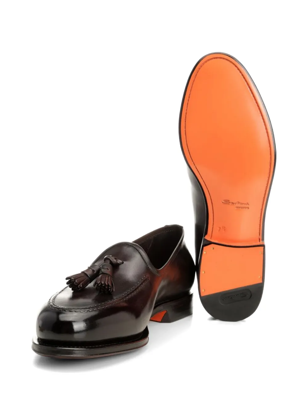 Santoni Andrew leren loafers Bruin
