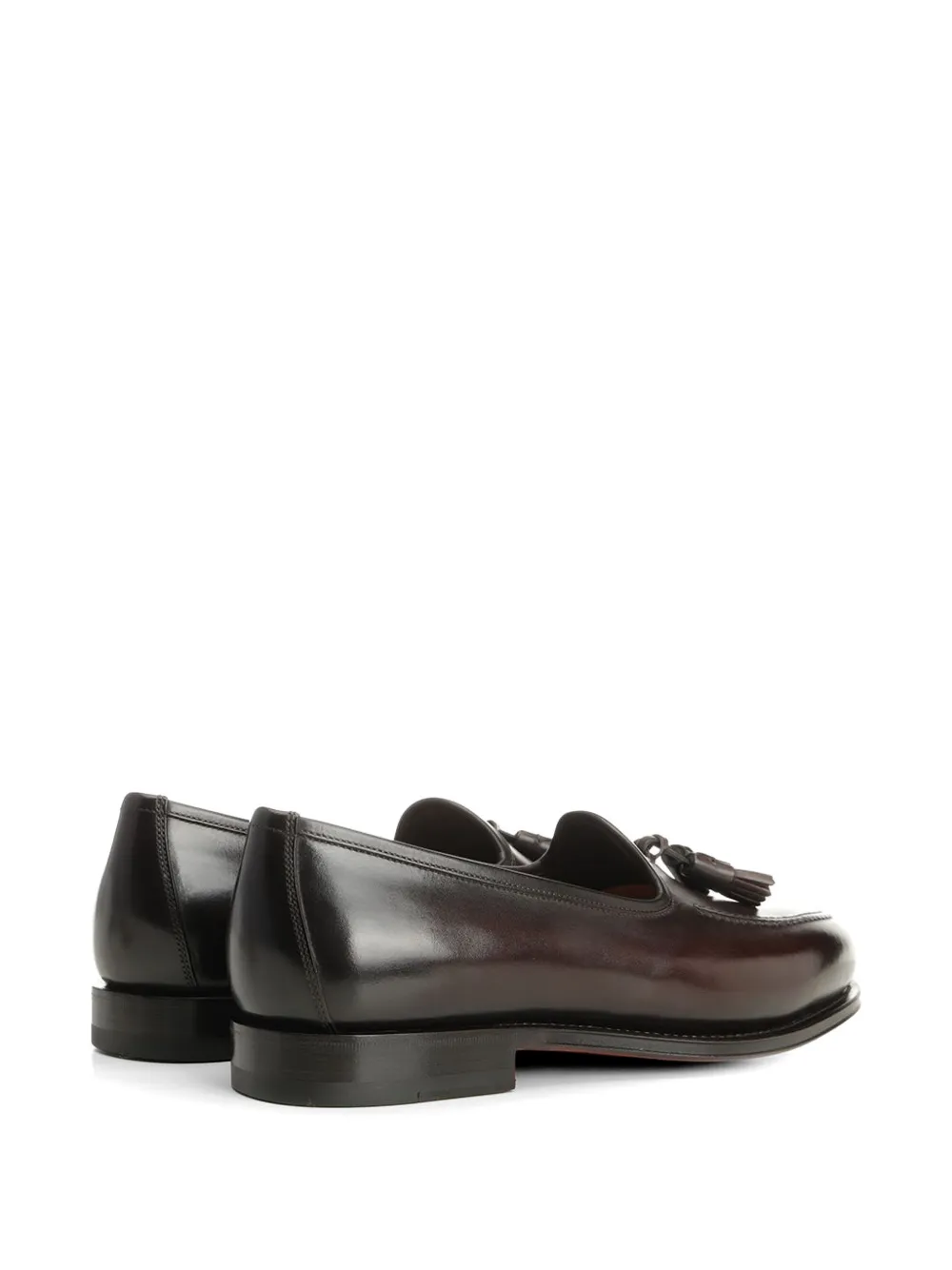 Santoni Andrew leren loafers Bruin