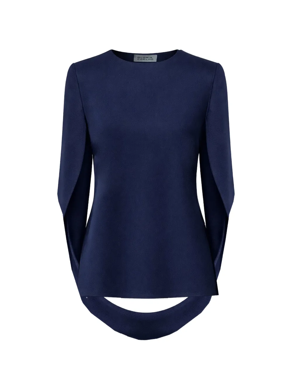 Gloria Coelho cape-sleeve blouse - Blu