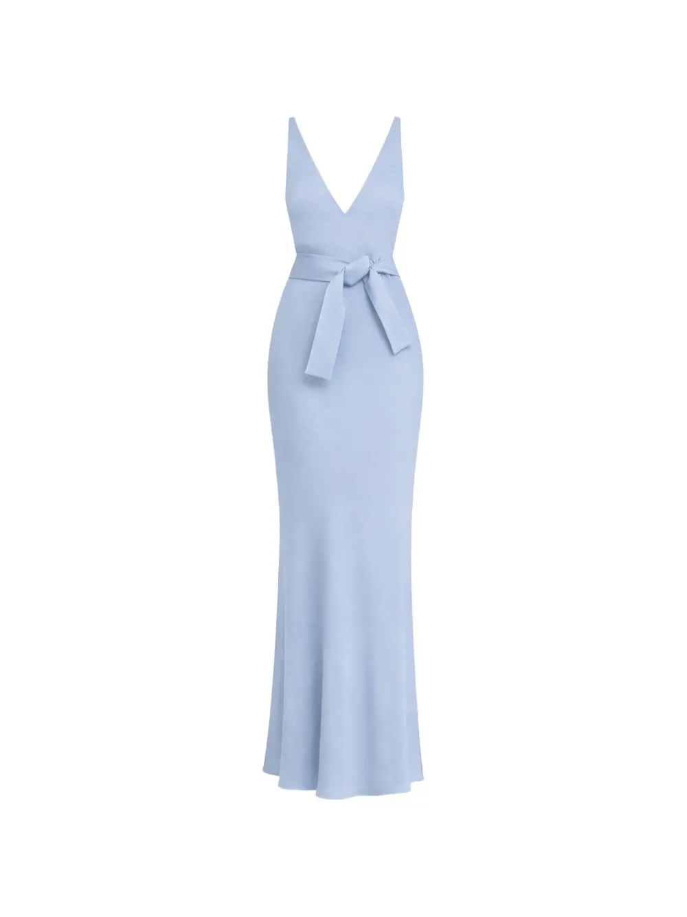 Gloria Coelho V-neck belted dress - Blu