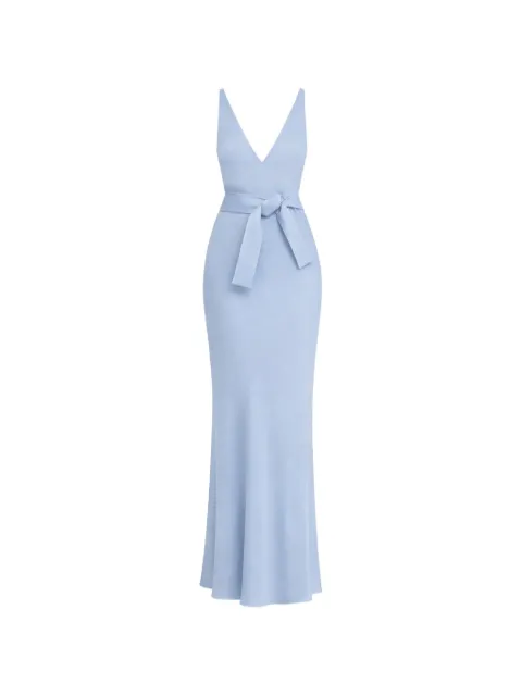 Gloria Coelho V-neck belted dress