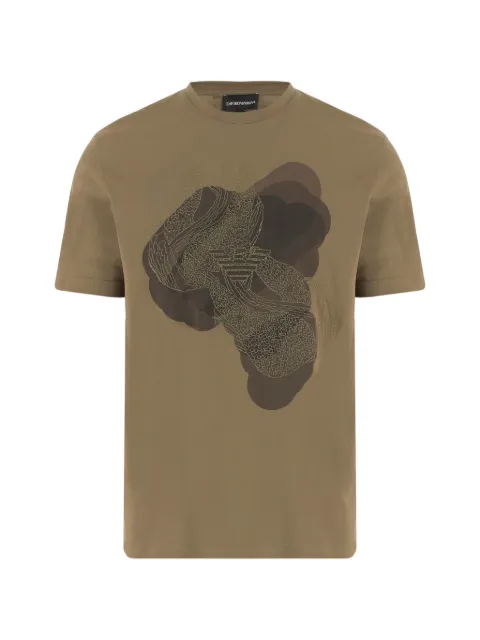 Emporio Armani embroidered graphic-print T-shirt