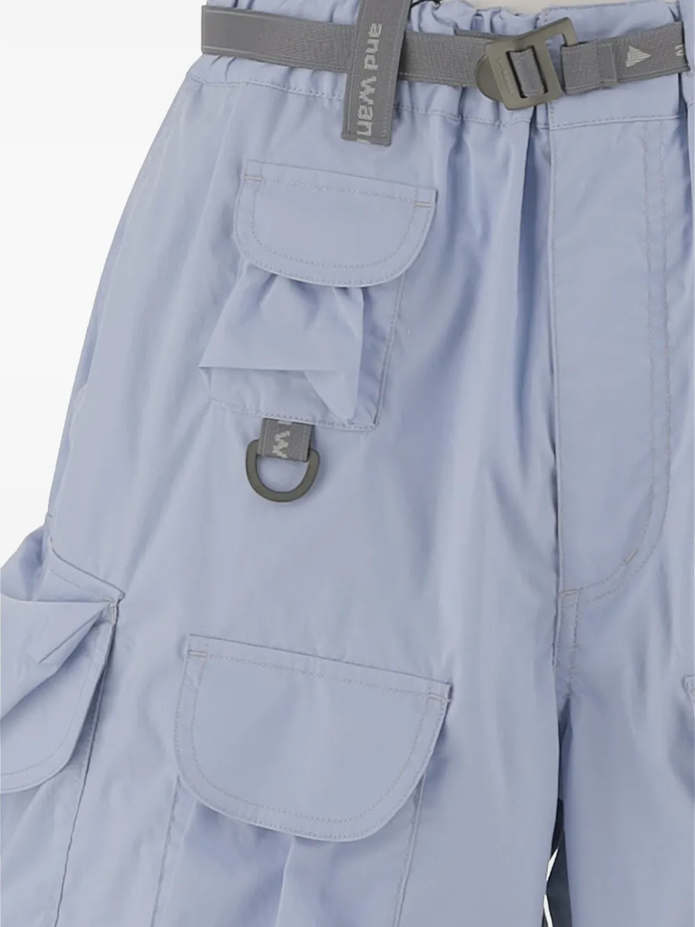  And Wander Belted Multi-pocket Shorts - Blue 