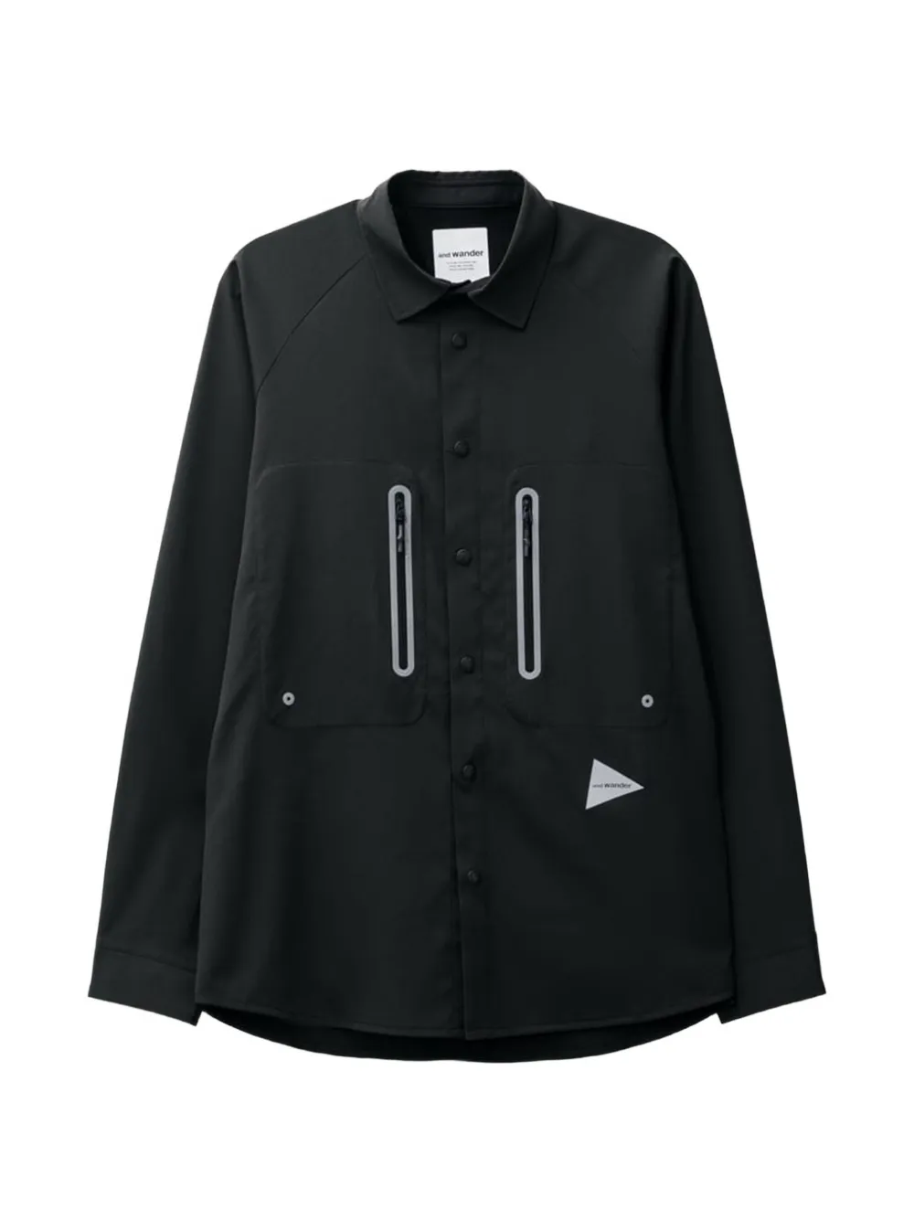and Wander zip-pocket shirt - Nero