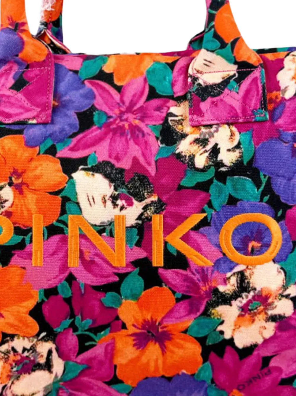  Pinko Floral Fringe Shopper Bag 