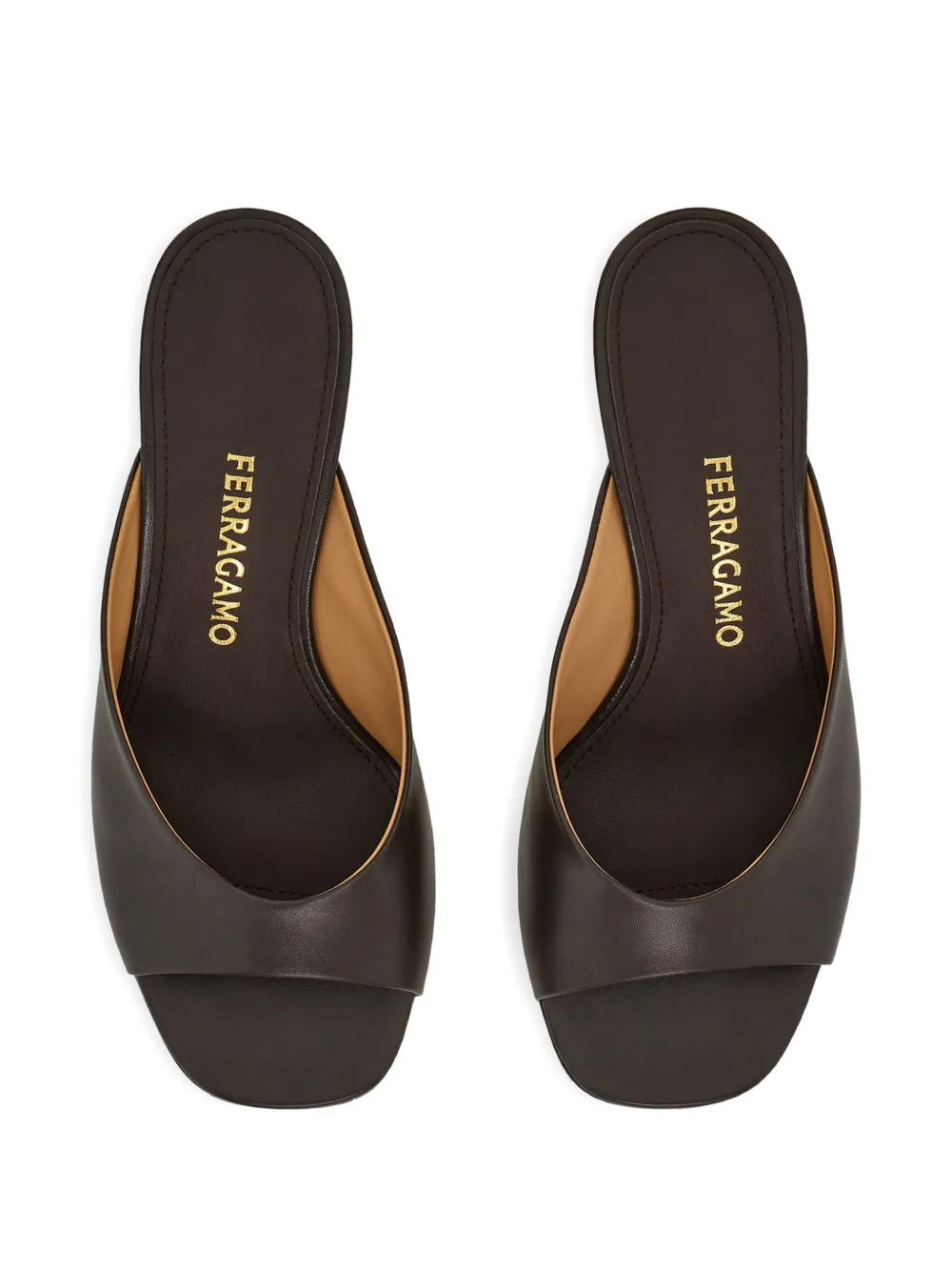 Ferragamo open-toe leather mules Bruin