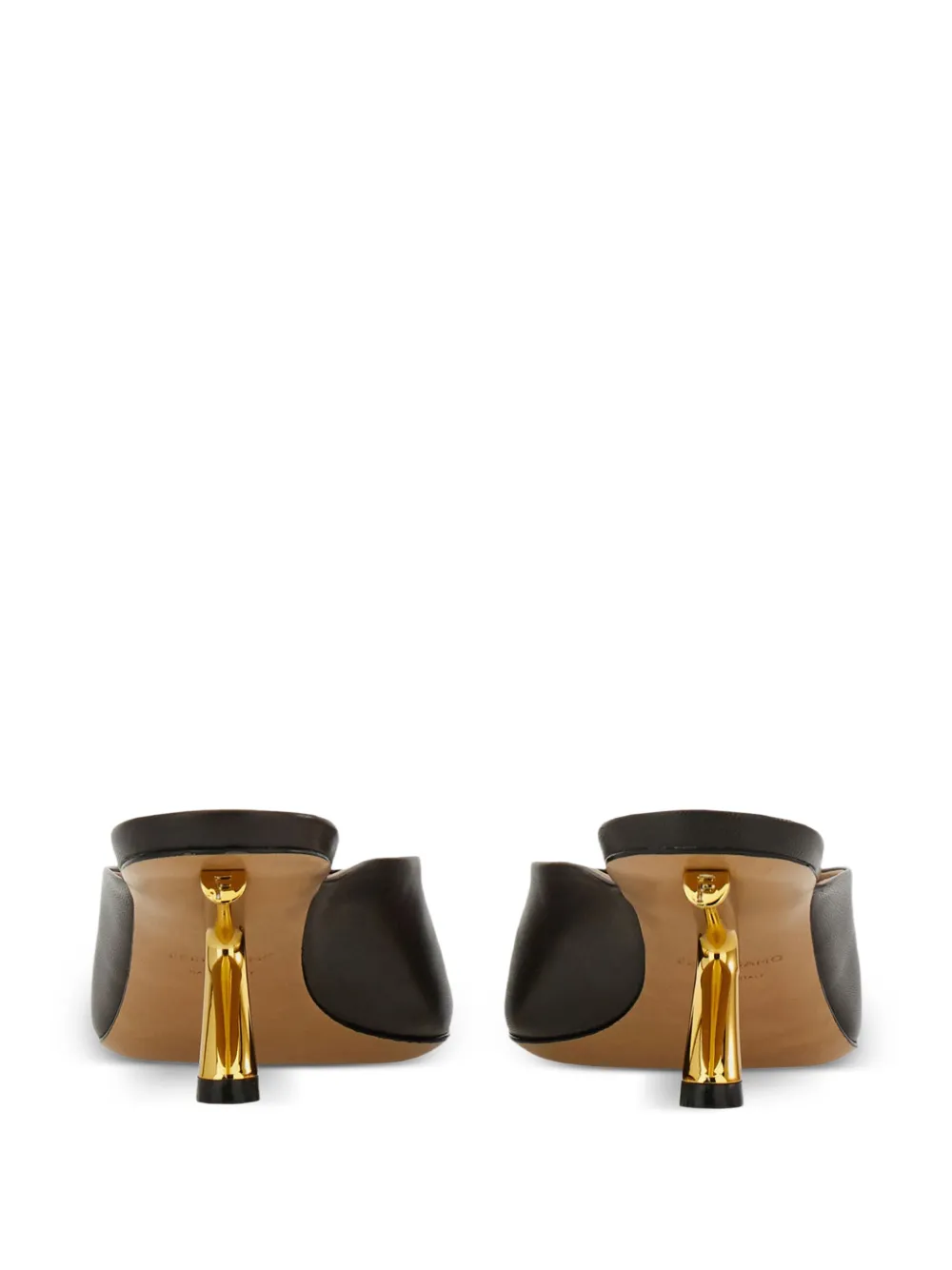  Ferragamo Mules Con Puntera Abierta - Marrón 