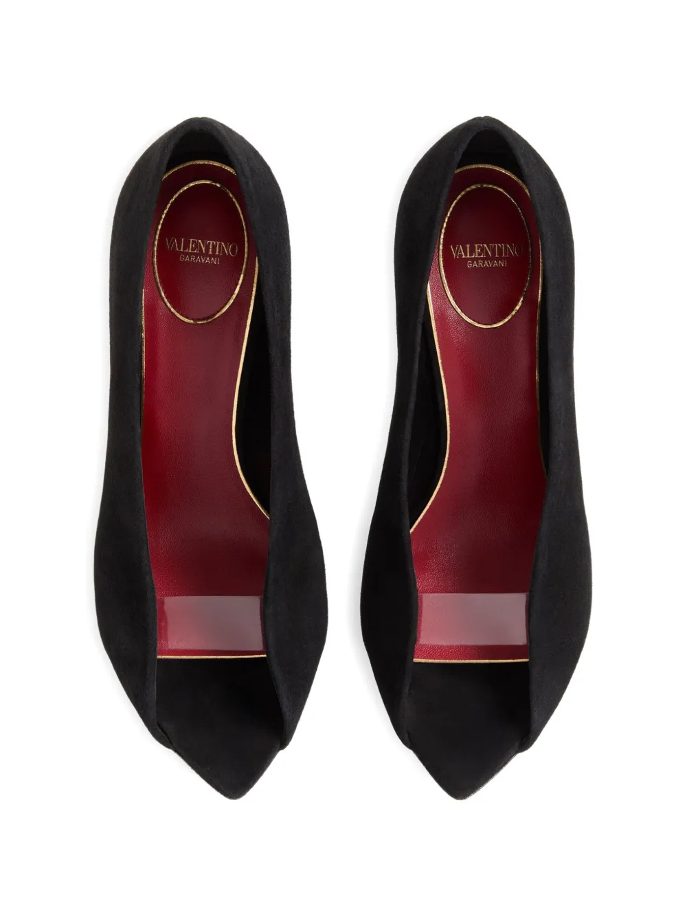 Valentino Garavani Révélé logo peep-toe pumps Zwart