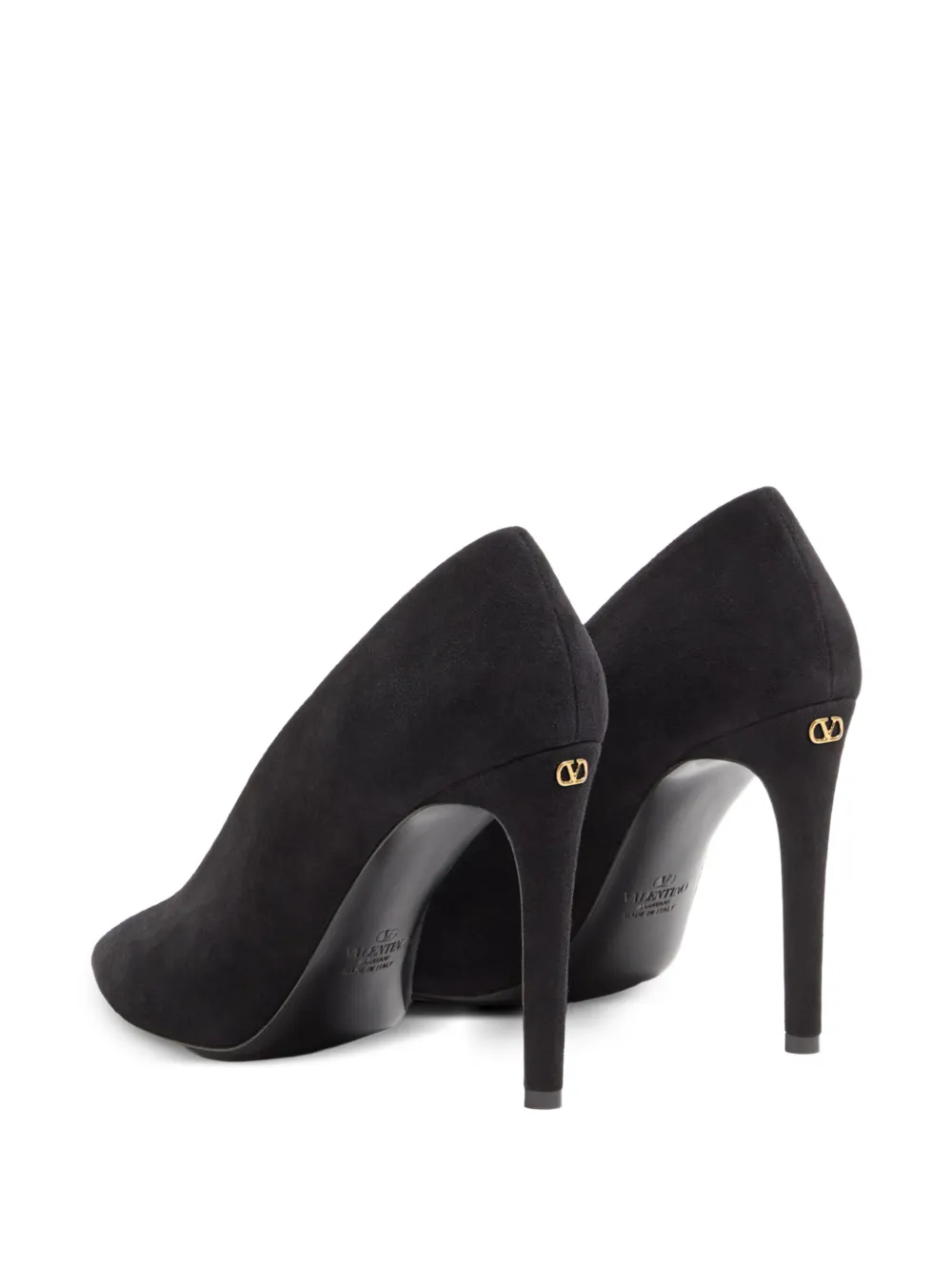 Valentino Garavani Révélé logo peep-toe pumps Zwart