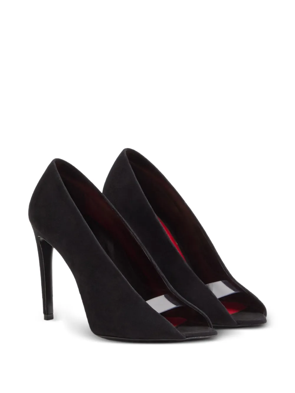 Valentino Garavani Révélé logo peep-toe pumps Zwart