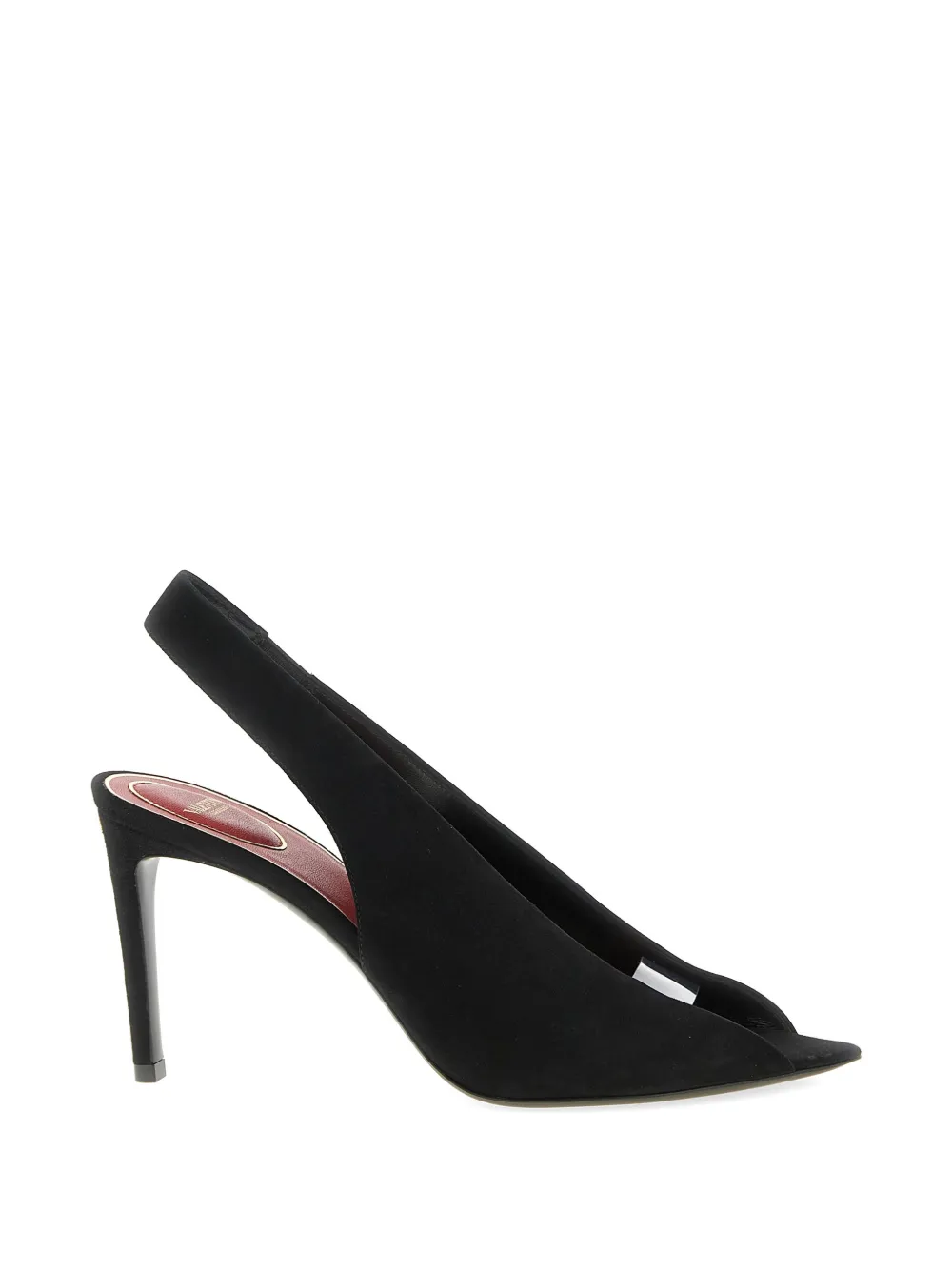 Valentino Garavani Révélé pumps met open neus en logo Zwart
