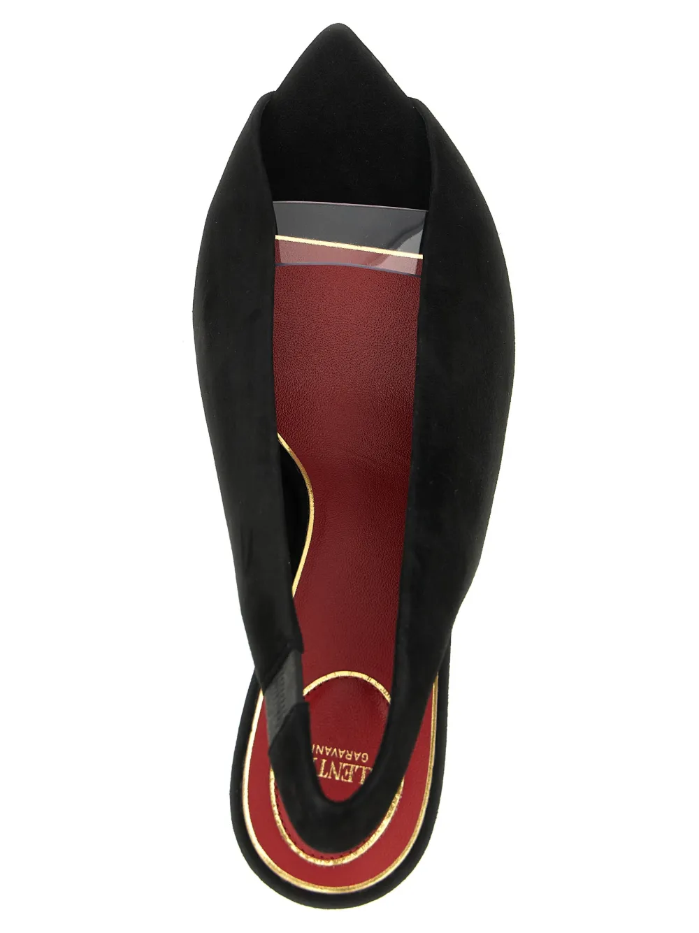Valentino Garavani Révélé pumps met open neus en logo Zwart