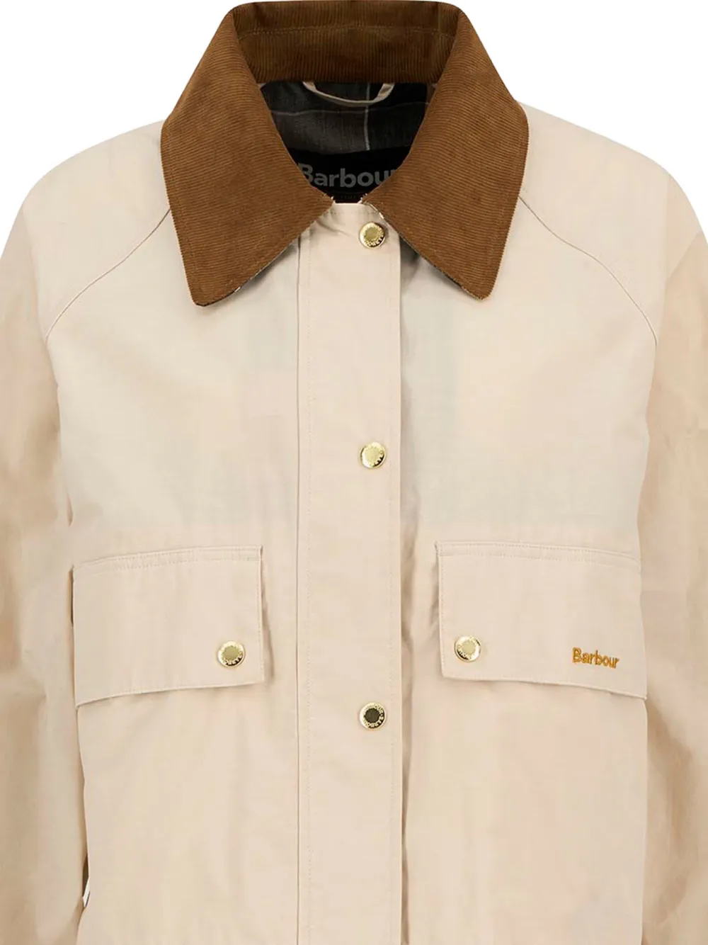  Barbour Medland Ribbed-collar Flap-pockets Jacket - Neutrals 