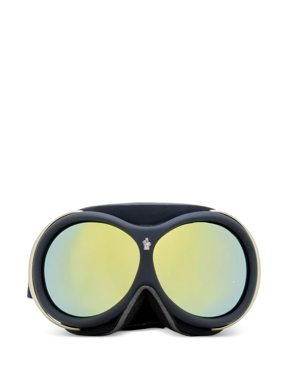 Moncler Eyewear Skibril met jacquard en ronde lens Zwart