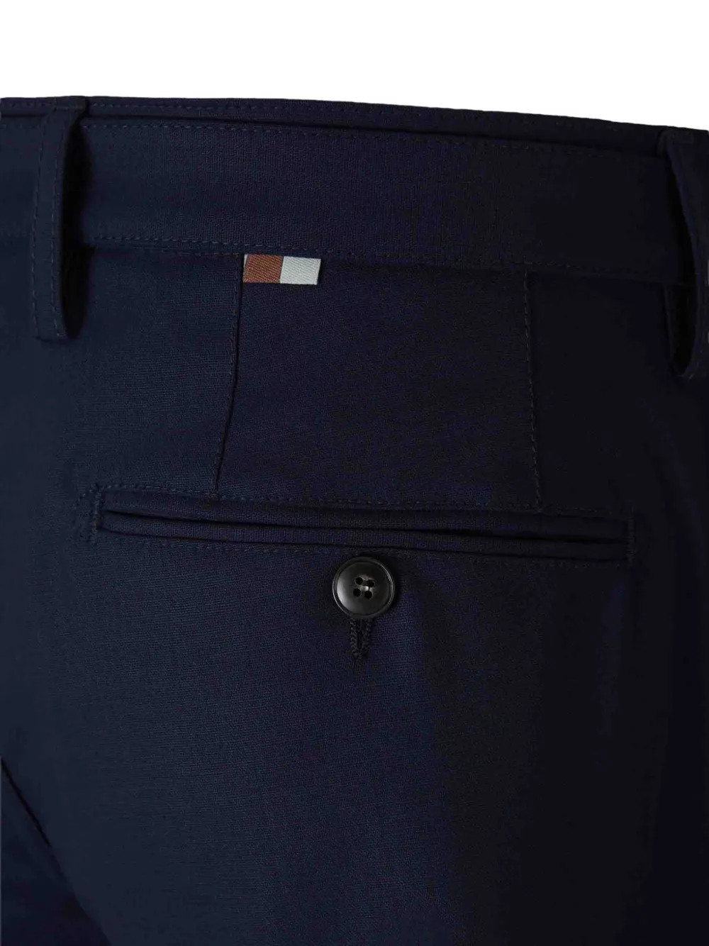 Canali Broek met ceintuur Blauw