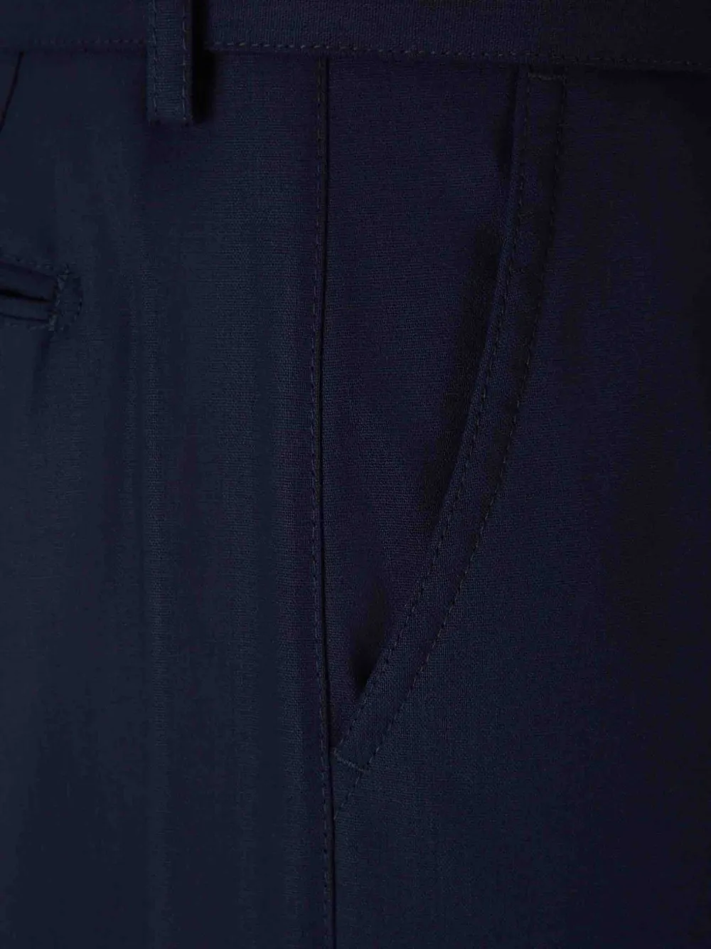 Canali Broek met ceintuur Blauw