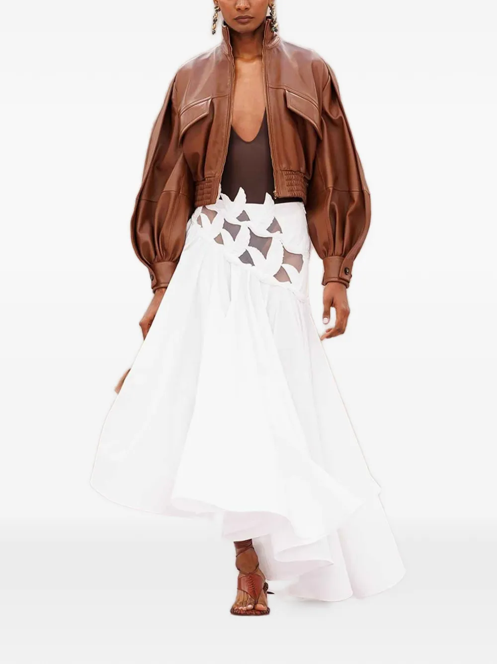 Zimmermann Luna Leather Bomber Jacket