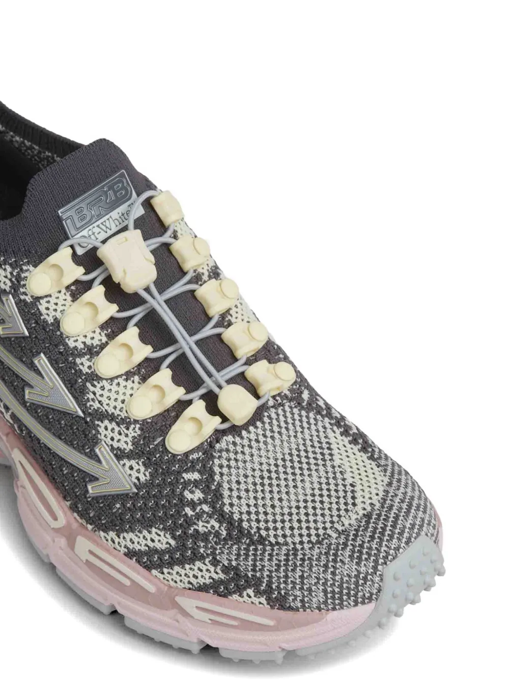 Off-White W-Be Right Back Knit-001 lace-up sneakers Grijs