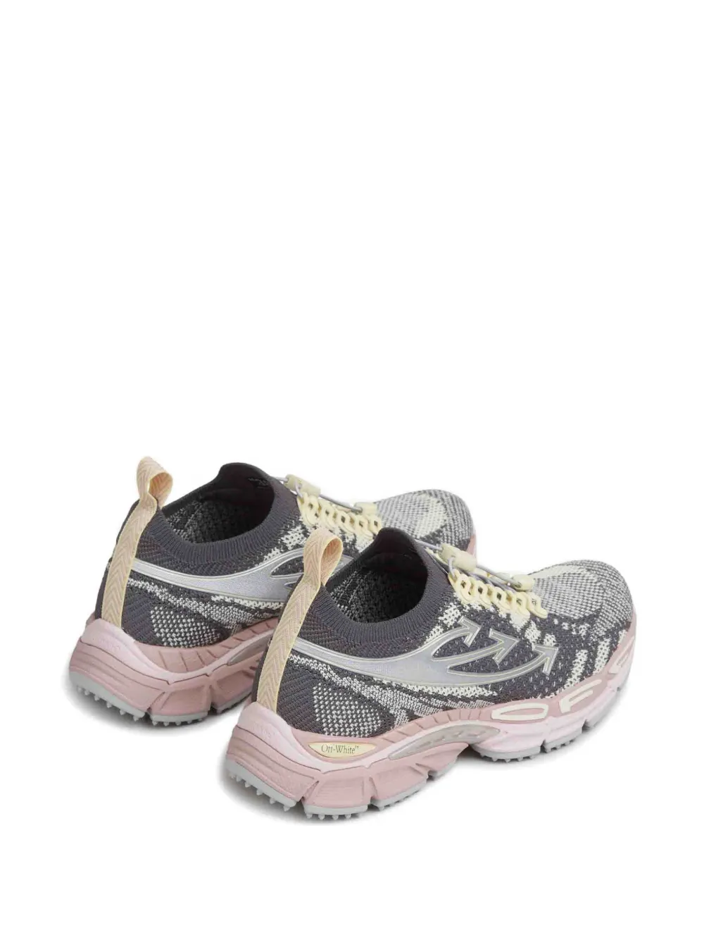 Off-White W-Be Right Back Knit-001 lace-up sneakers Grijs