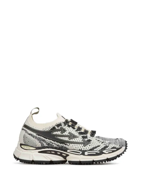 Off-White Be Right Back Knit Light Lace-up Sneakers in Black