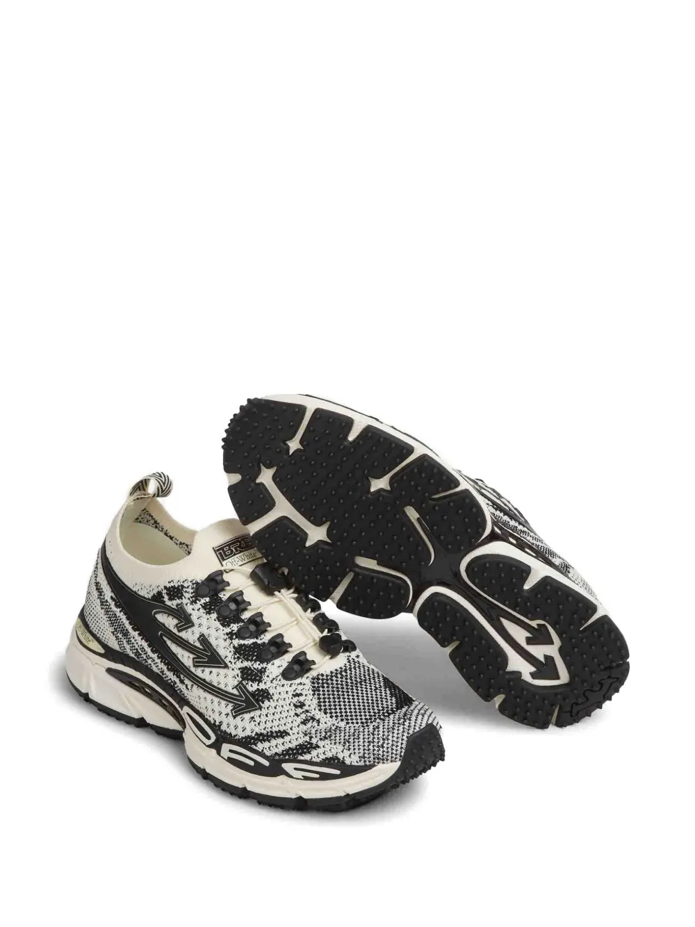 Off-White Be Right Back Knit Light lace-up sneakers Zwart