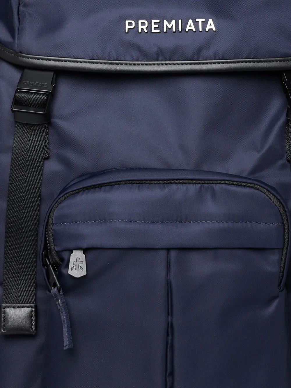 Premiata Brooker rugzak met leren afwerking Blauw