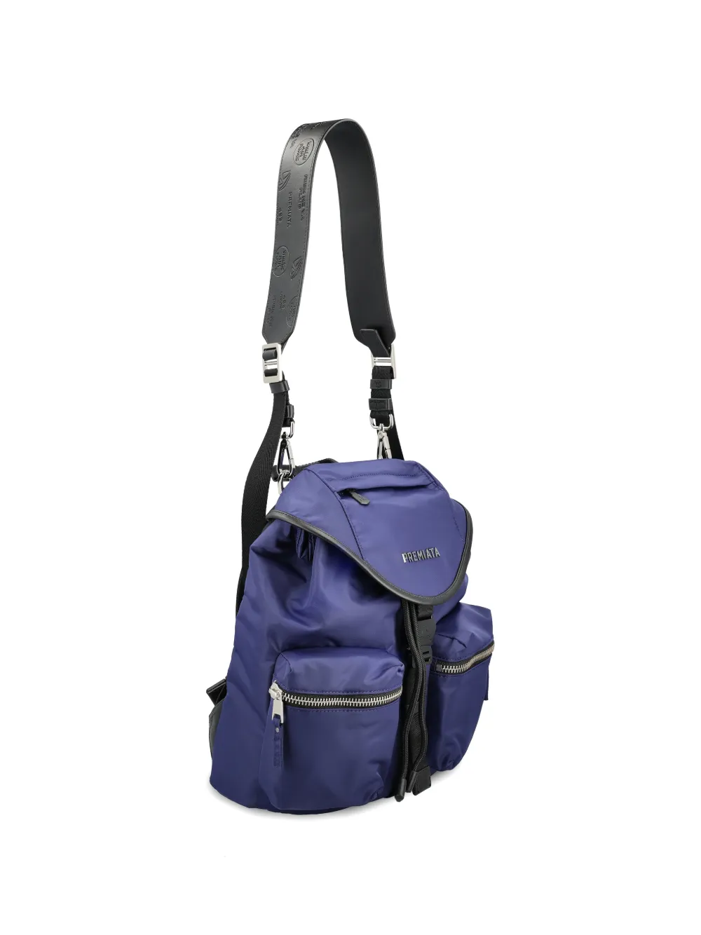  Premiata Lyn Leather-trim Backpack - Blue 