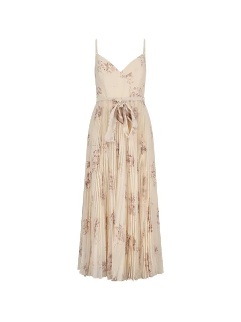 ZIMMERMANN Sunray pleated floral midi dress