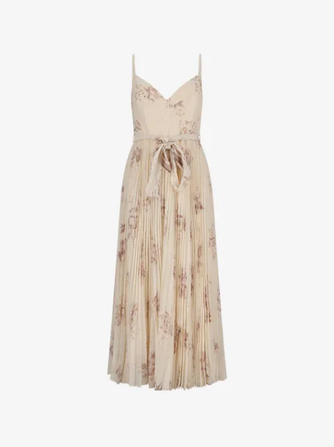 ZIMMERMANN Sunray pleated floral midi dress
