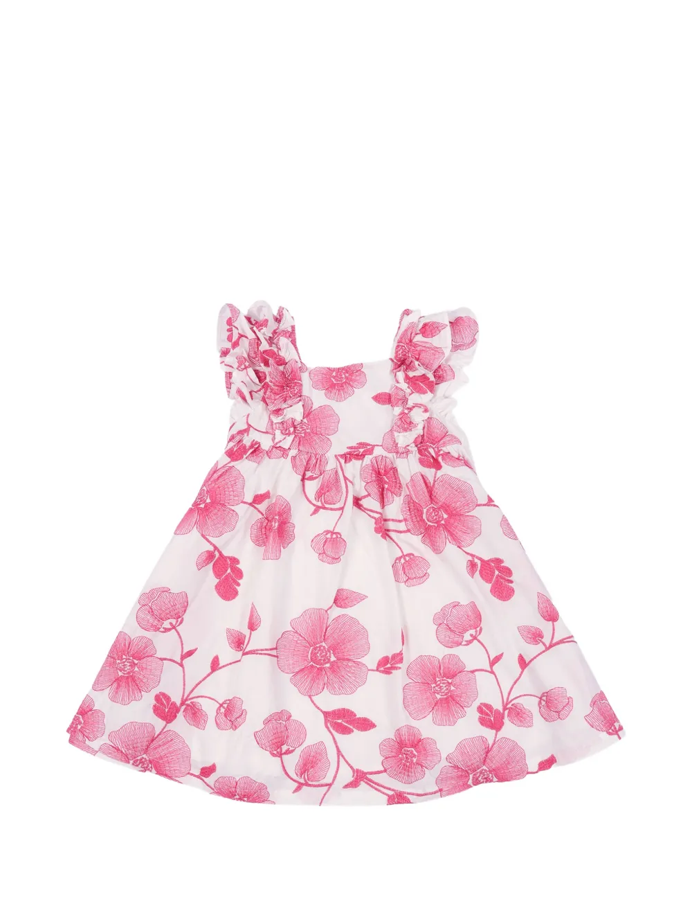 Tartine Et Chocolat floral-print ruffled dress - Bianco