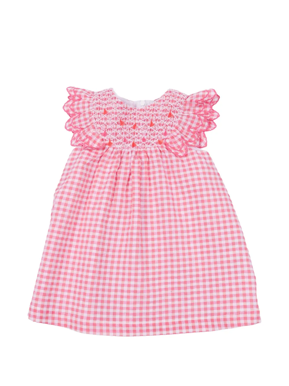 Tartine Et Chocolat smocked gingham-pattern dress - Rosa